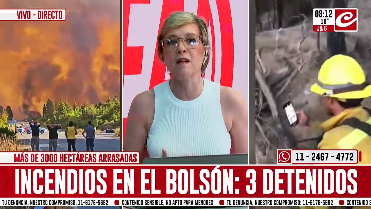 Incendios en El Bolsón: 3 detenidos