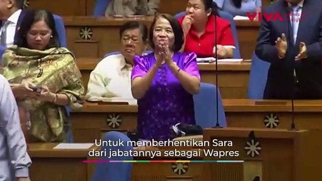 Gedung Parlemen Riuh Saat Memakzulkan Wapres Filipina