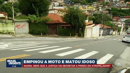 Polícia pede prisão de motociclista que matou idoso de 88 anos
