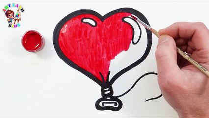❤️ How to Draw a Cute Heart Balloon – Fun & Easy Drawing for Kids