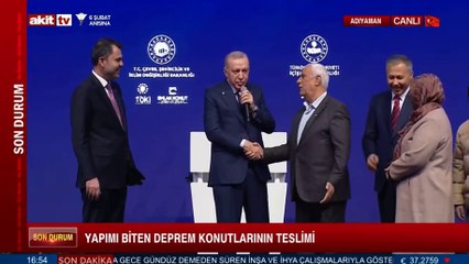 Erdoğan anahtar tesliminde şaşkınlık yaşadı!  Sana aşığım deyip yanına geldi