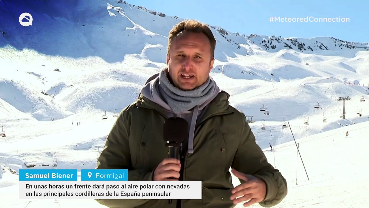 En unas horas un frente dará paso al aire polar con nevadas en las principales cordilleras de la España peninsular
