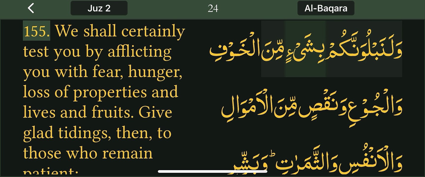 Read Qur’an everyday with naziaqaiser - Surah albakara verse , 153, 154, 155, 156 -