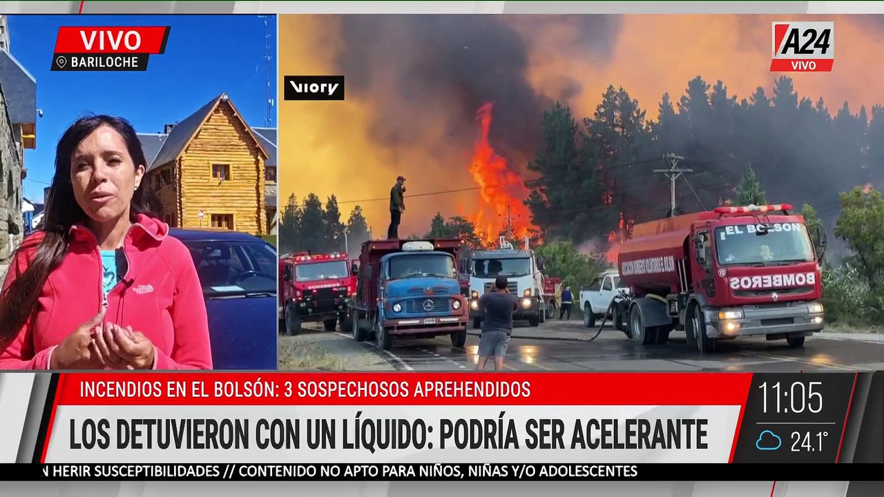 🔴 ALERTA 🔴 INCENDIOS EN EL BOLSÓN: DETUVIERON A TRES SOSPECHOSOS