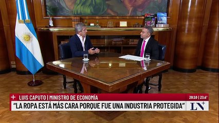 Luis “Toto” Caputo: "la industria (textil) ha sido tremendamente protegida"