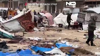 Γάζα: Οι εκτοπισμένοι αντιμετωπίζουν νέες δυσκολίες καθώς οι καταιγίδες καταστρέφουν τα καταλύματα