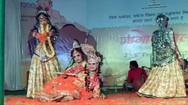 मशक वादन के साथ राजस्थानी नृत्य की शानदार प्रस्तुति