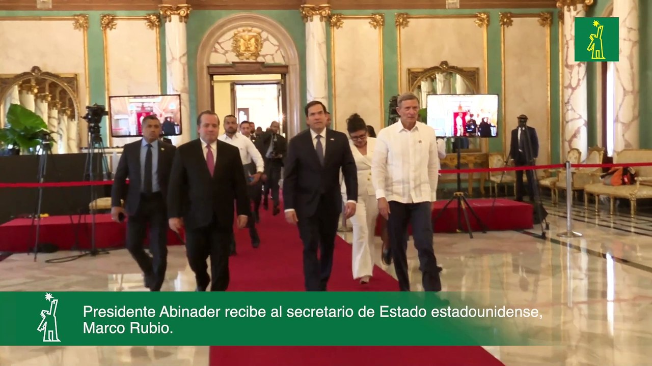 Presidente Abinader recibe al secretario de Estado estadounidense, Marco Rubio