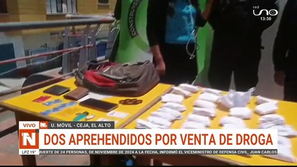 dos aprehendidos por vender drogas