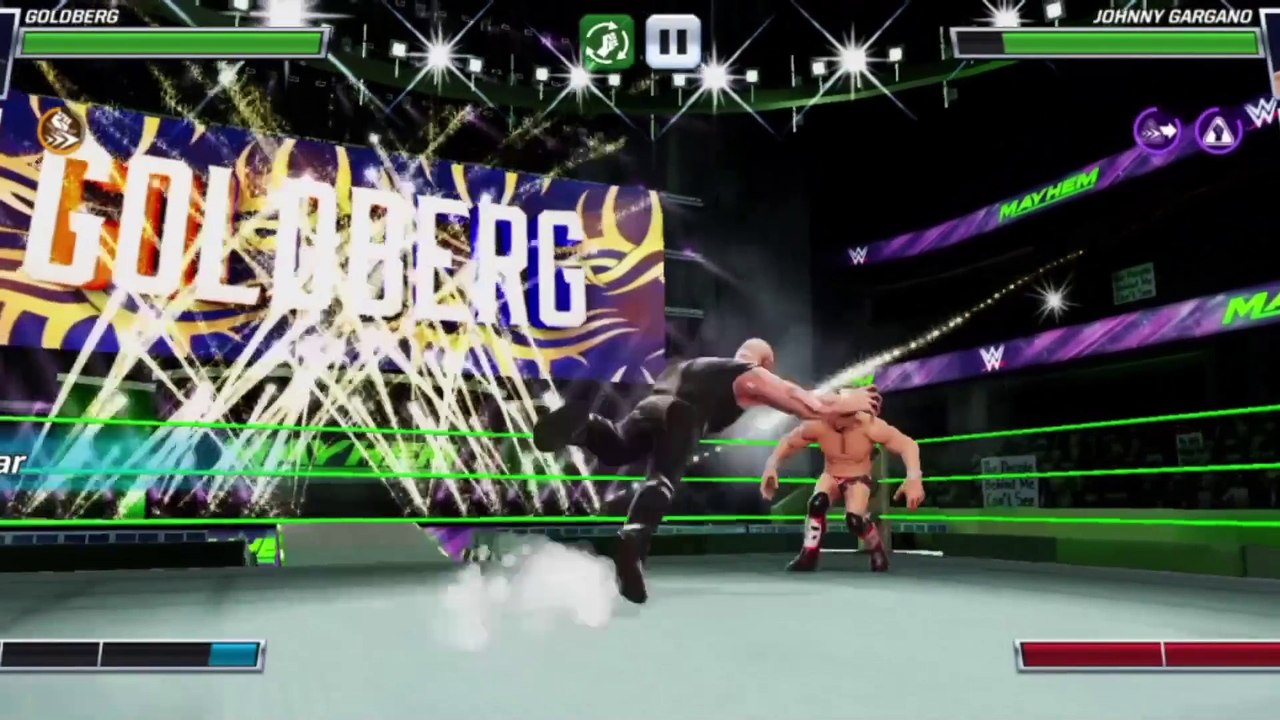 wwe mayhem goldberg vs johnny gargano mobile gaming video #wwe #wweraw #wwesmackdown
