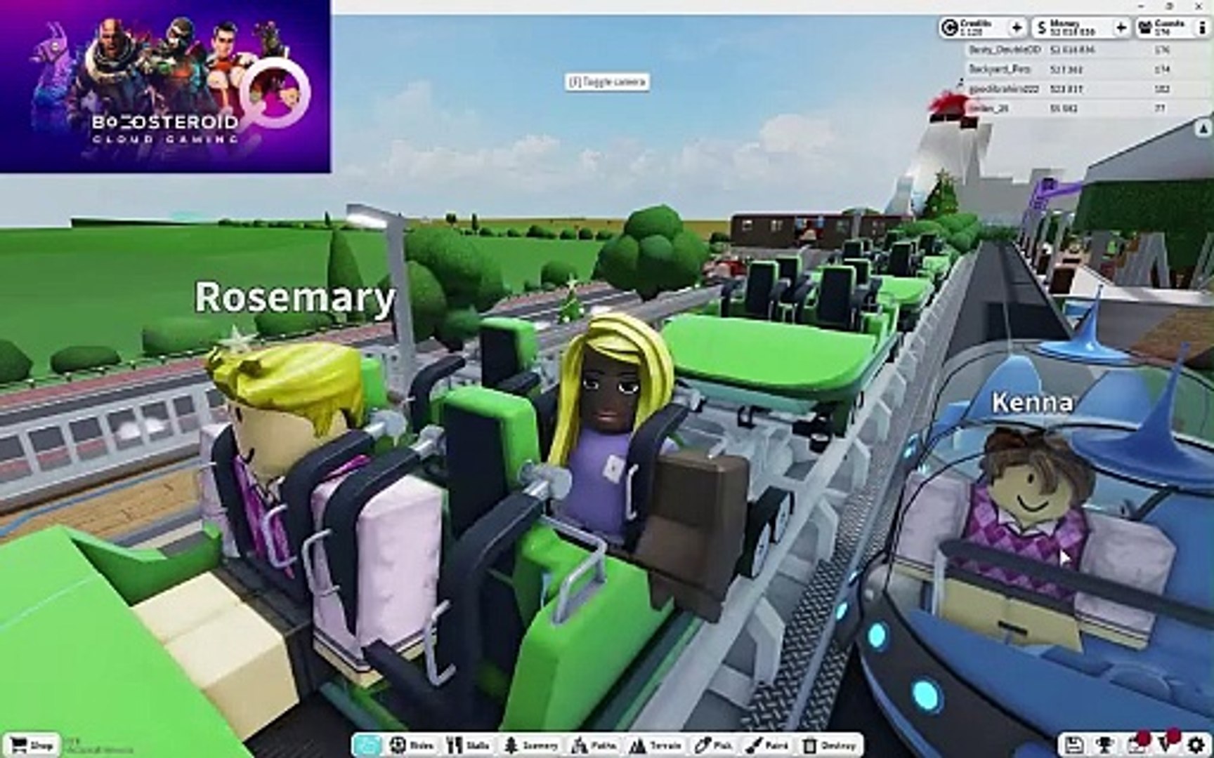 ⁣Roblox,  theme park tycoon 2  coaster  #Boosteroid #roblox