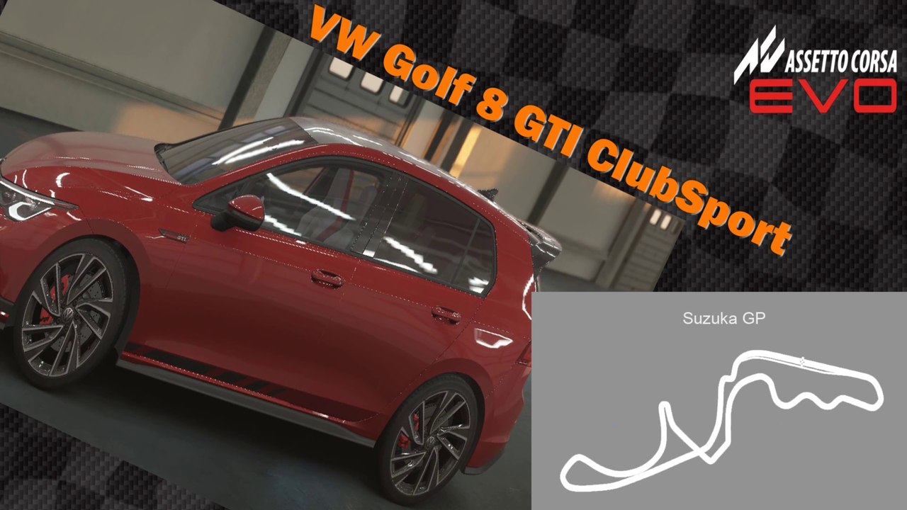 Tour de piste à Suzuka en Golf 8 GTI ClubSport sur Assetto Corsa EVO