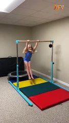 Legend says_ she still hangin_ there _funny _fail _gymnastics _AFV