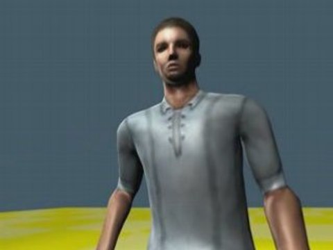 Truespace 7.5 quick character animation REAL TIME render