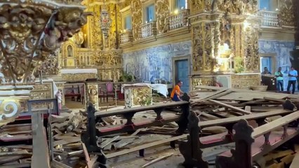 Brasil: se cayó el techo de una iglesia y falleció una turista