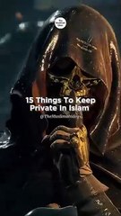 You have keep private this things otherwise u lost everything #islam