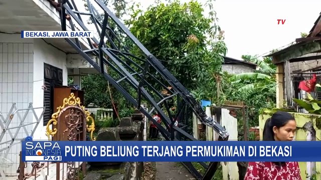 Ngeri! Rekaman Detik-Detik Puting Beliung Terjang Rumah Warga di Tambun Selatan Bekasi