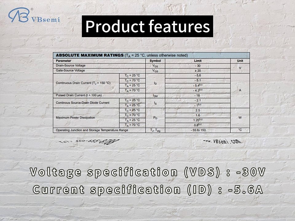 2305CGN-HF-VB is a SOT23 package P-Channel field effect MOS tube