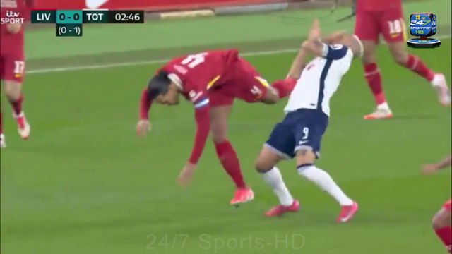 Shocking Moment_ Liver Star Virgil van Dijk Escapes Red Card Despite Appearing to ELBOW Richarlison