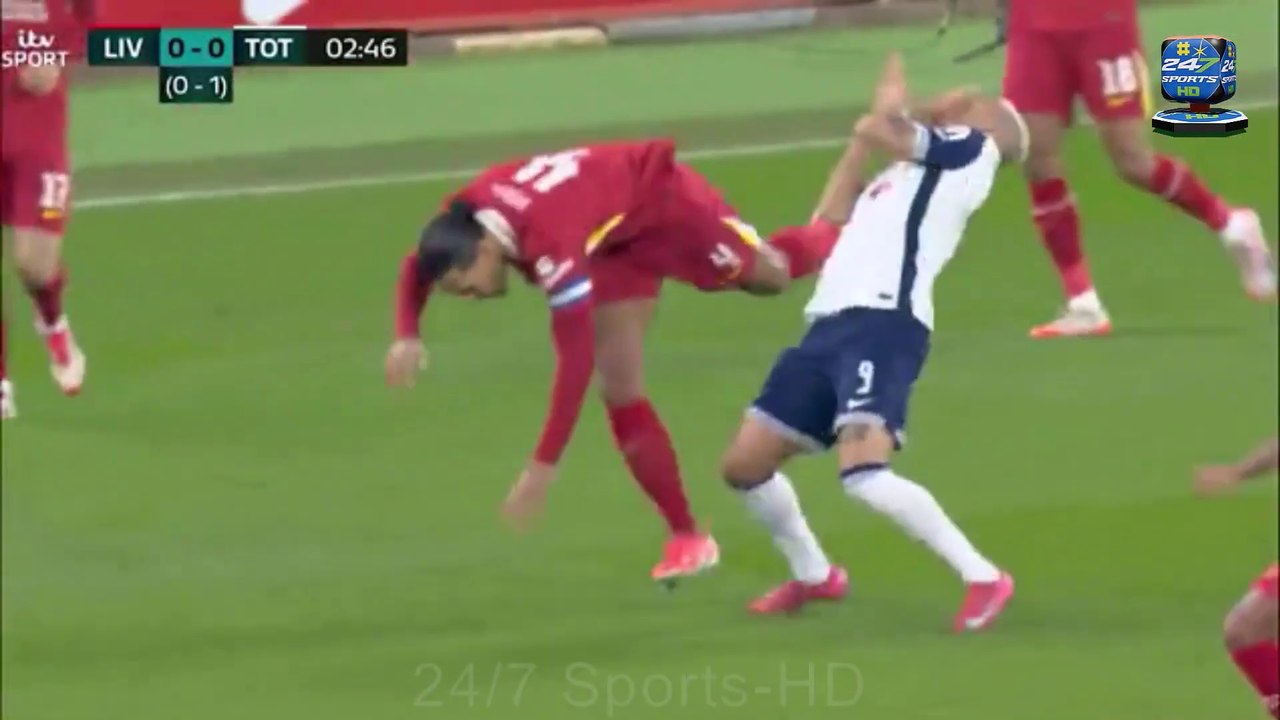 Shocking Moment_ Liver Star Virgil van Dijk Escapes Red Card Despite Appearing to ELBOW Richarlison