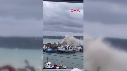 Rumeli Feneri'nde teknede yangın