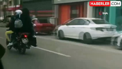 Bursa'da Motosiklete 6 Kişi Bindi, Tehlikeli Yolculuk Kamerada