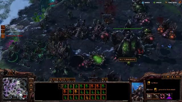 [StarCraft 2]No.0339 Great ZERG Player vs Medium A.I, WIN[Queens' Defense, &, Hydra-Bane].CUT.01'40-22'20