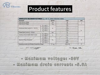 QM3403K-VB is a SOT23 package P-Channel field effect MOS tube
