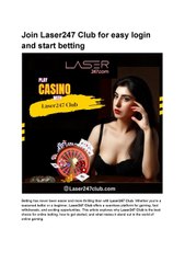 Join Laser247 Club for easy login and start betting