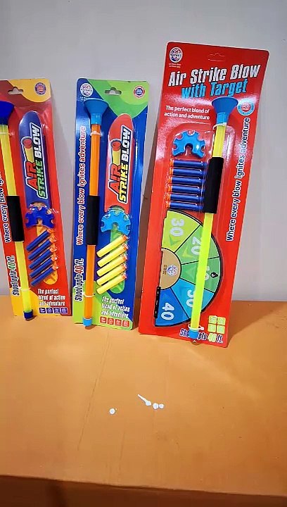 Ratna's Air Strike Blow 10 Soft Foam Bullets Darts Shoots Upto 40 Feet for Indoor  Outdoor Fun Toys for Kids