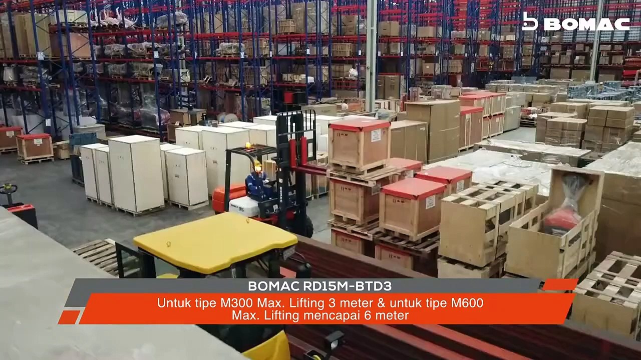 REVIEW FORKLIFT MANUAL DIESEL DENGAN KAPASITAS 1,5 TON DENGAN GARANSI TERJAMIN -  BOMAC RD15M B-TD3