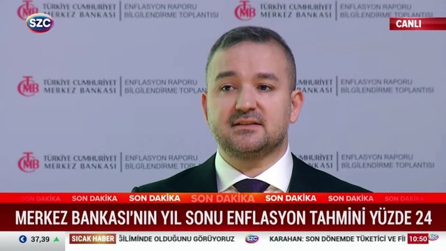 Merkez Bankası'nın yıl sonu enflasyon tahminini yüzde 24