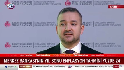 Merkez Bankası'nın yıl sonu enflasyon tahminini yüzde 24