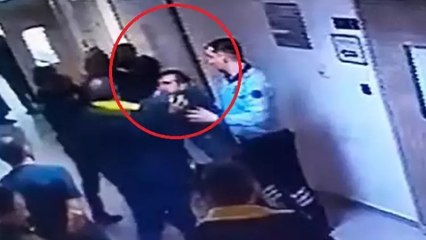 Yakalanan hükümlüyü hastaneden kaçırmaya çalıştılar: O anlar kamerada