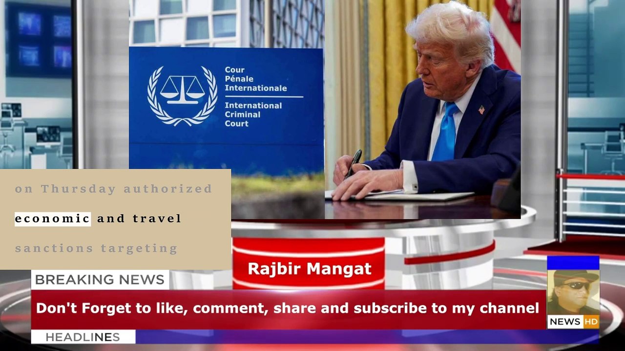 Trump imposes sanctions on International Criminal Court
