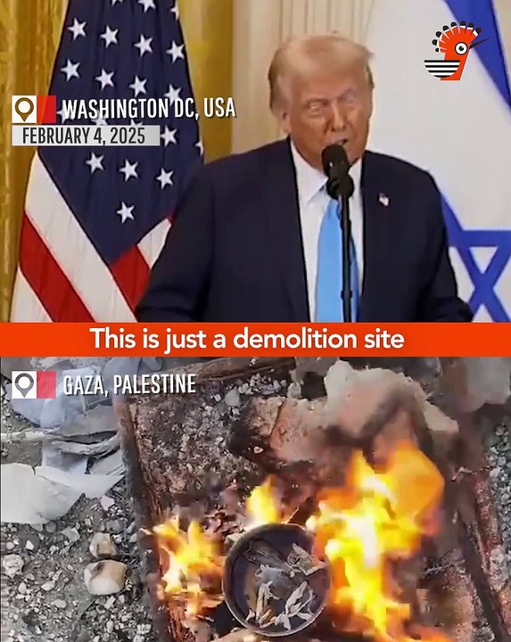 Gazans Lay Bricks While Trump Lays Plans