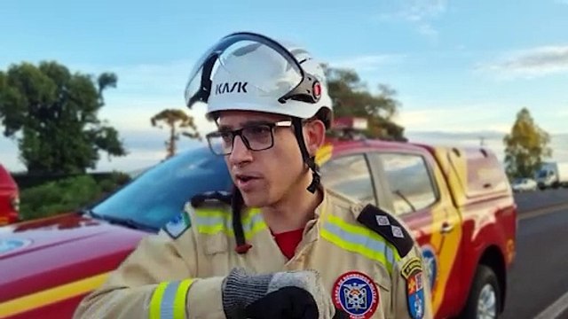 Tenente dos Bombeiros fala sobre grave acidente que matou condutor de 72 anos de micro-ônibus escolar na BR-277