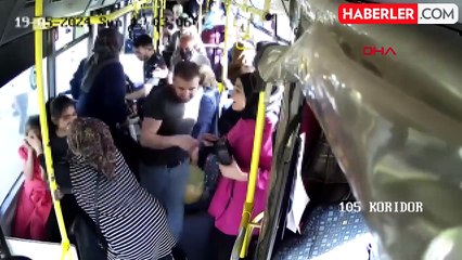 Otobüsün altında kalan annenin öldüğü oğlunun yaralandığı kazanın görüntüleri ortaya çıktı