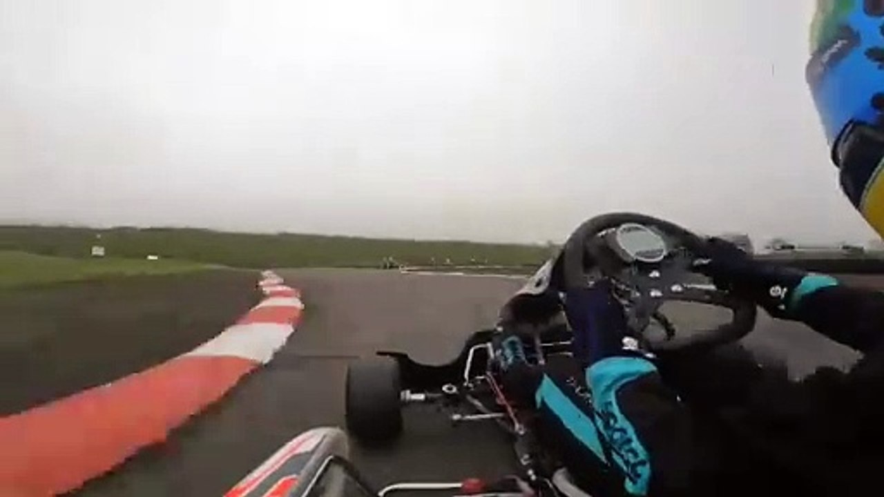 Warwick go-karting champion in action