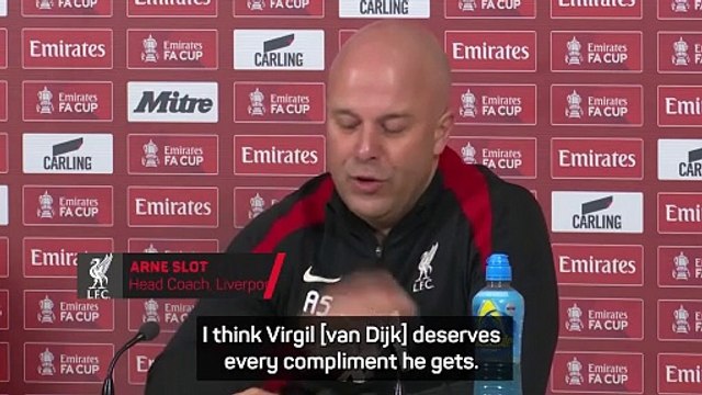 Van Dijk deserves every compliment he gets - Slot