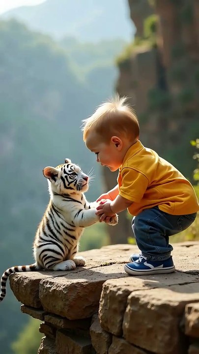 Tiger and boy