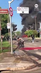 avioneta de cayó en una calle de San Pablo