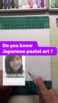 (English Short Ver.) Do you know #Japanese #pastelart ? I will #drawing like this. #shorts 1
