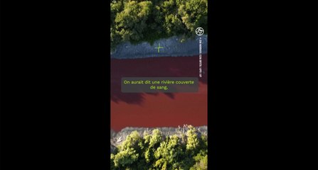 Un ruisseau vire au rouge près de Buenos Aires