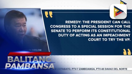 Ex-Sen. Drilon: PBBM can call a special session for Congress to tackle the impeachment trial