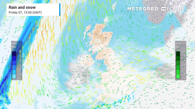UK weather: Rain, sleet and snow pushing across southern England and Wales, drier further north