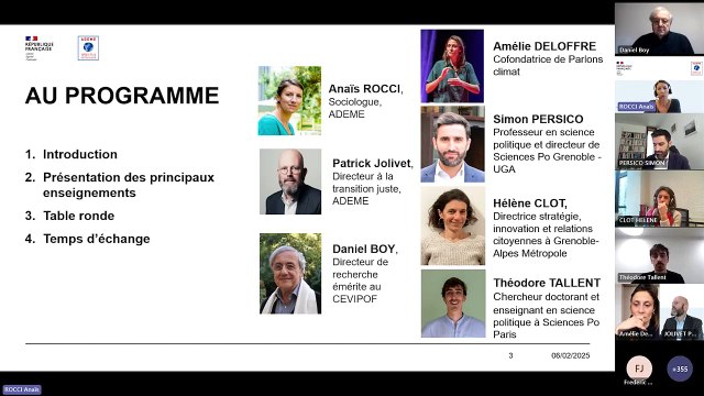 25 vagues du baromètre Les représentations sociales du changement climatique Webinaire autour des résultats du baromètre
