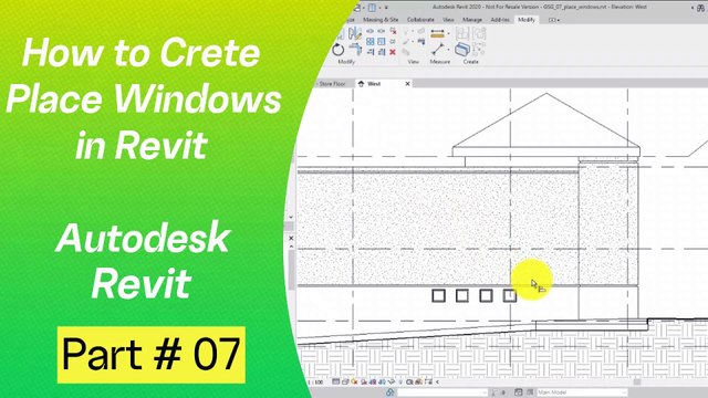 How to Create Place Windows in Revit | Part 07 | #revit #architecture #autocadcivil3d #autodesk #Autodesk #civil3d