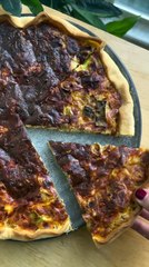Quiche poireaux lardons cheddar 🐷🧀