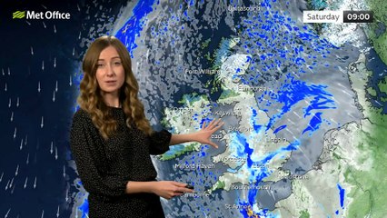 Met Office Saturday morning weather forecast 08/02/2025 - Widespread rain down south